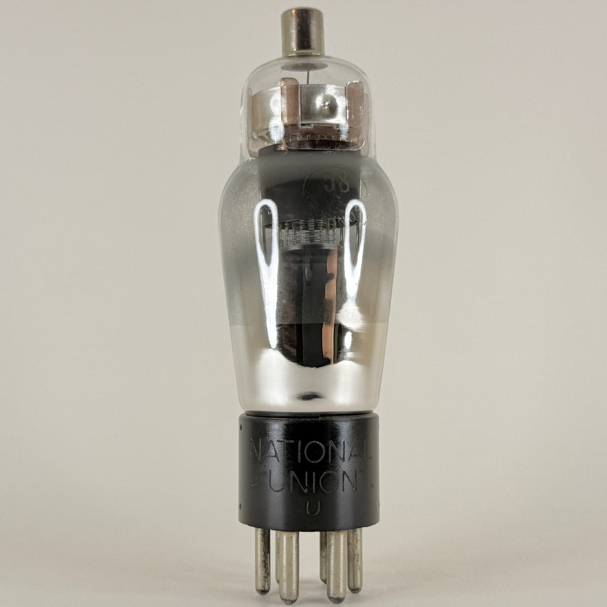 (1) Tested National Union Type 58 Tube Code U Engraved Base Pentode Vacuum Tube