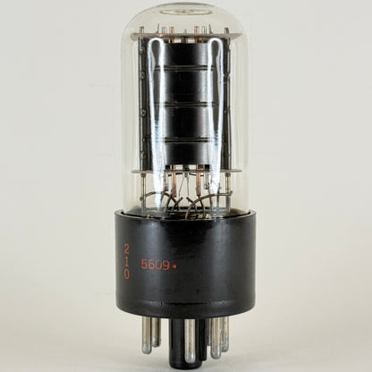 (1) Tested Silvertone 6V6GT Tube Dual Getters Copper Posts Black Plate Code 5609