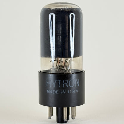 (1) Tested Strong Hytron 6V6GT Tube Code 51-13 Black Plate Gray Glass Square Get