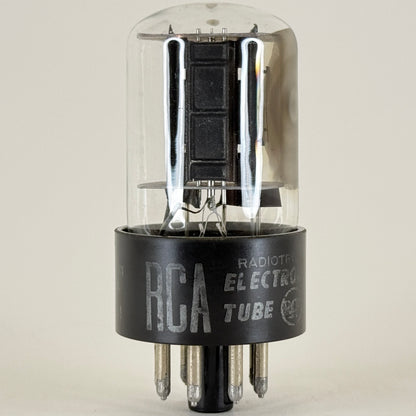 (1) Tested RCA 6SN7GTB Tube Black Plates Side Square Getter Code 58-04 6SN7 GT
