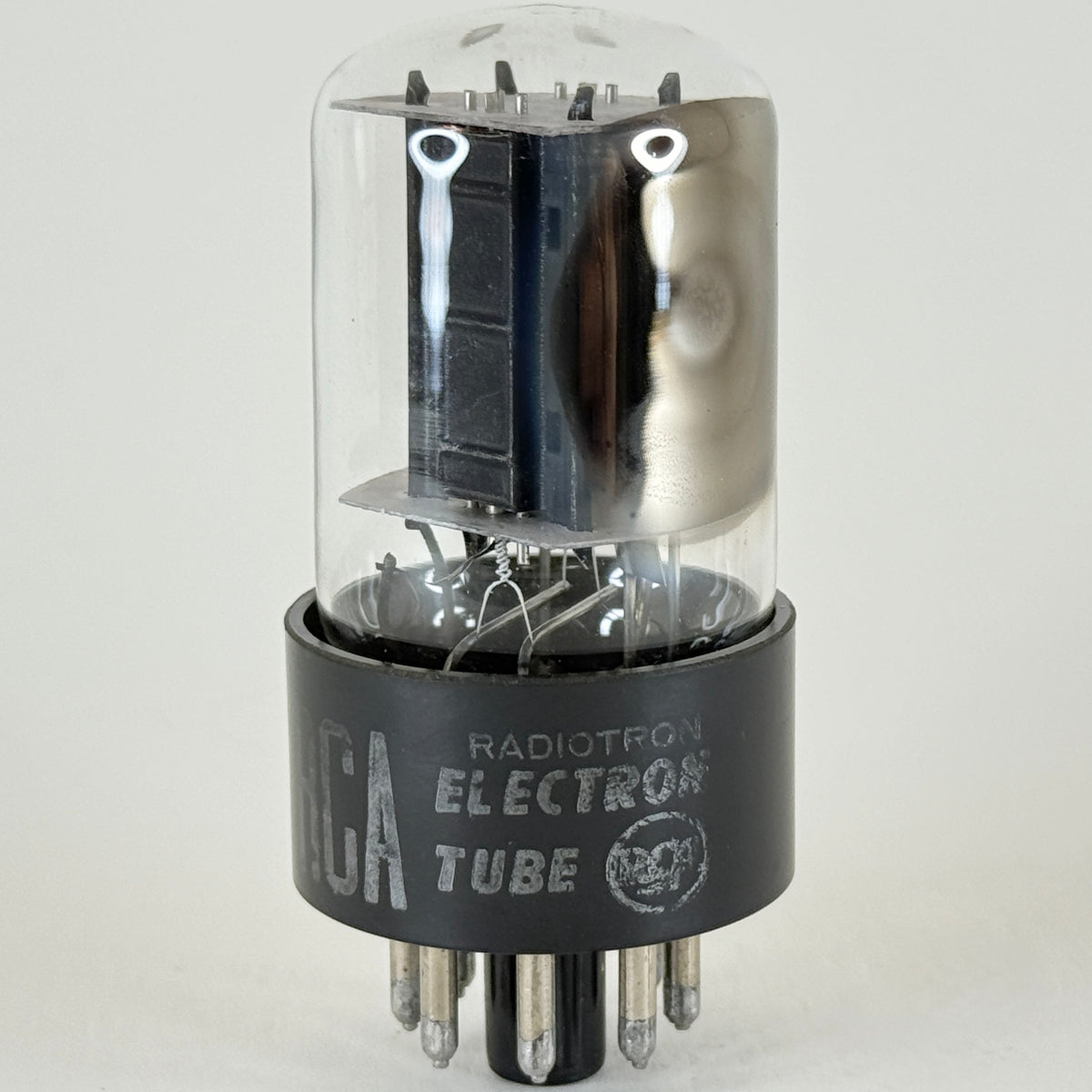 (1) Tested RCA 6SN7GTB Tube Black Plates Side Square Getter Code 58-04 6SN7 GT