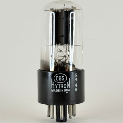 (1) Tested CBS Hytron 6SN7GTB Tube Tall Bottle Black T Plates Code 53-48 6SN7 GT