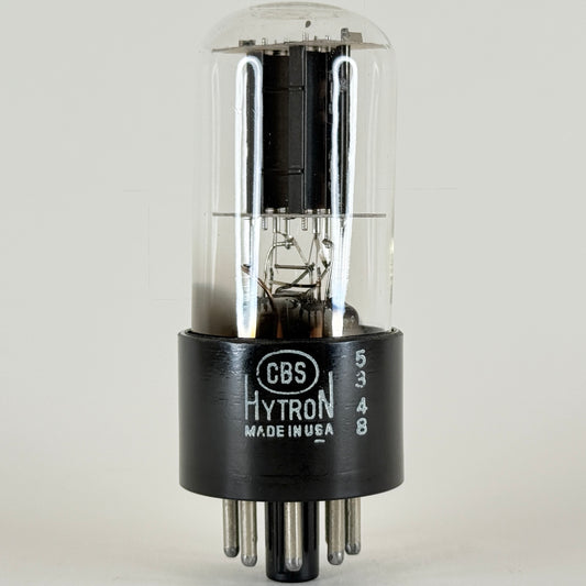 (1) Tested CBS Hytron 6SN7GTB Tube Tall Bottle Black T Plates Code 53-48 6SN7 GT