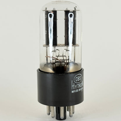 (1) Tested CBS Hytron 6SN7GTB Tube Tall Bottle Black T Plates Code 53-48 6SN7 GT