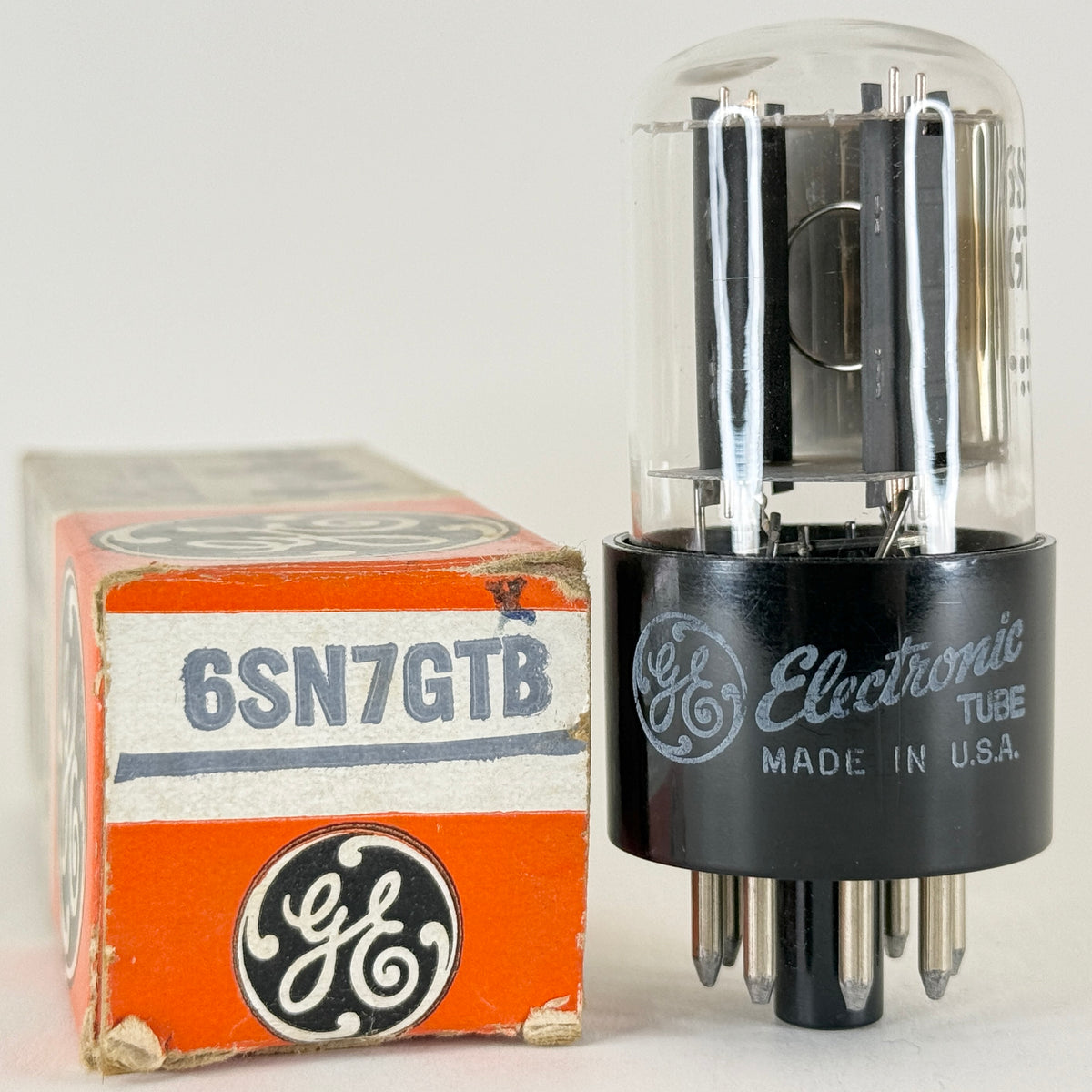 (1) Tested GE 6SN7GTB Tube with Box Copper Posts Gray Plates Code 59-22 6SN7GT