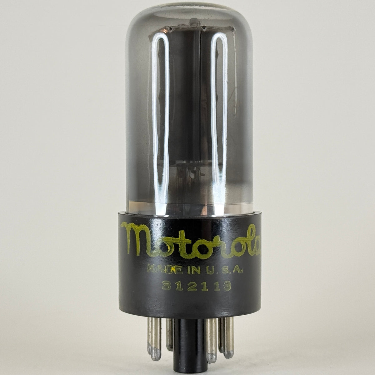 (1) Tested Motorola 6V6GT Tube Smoked Glass D Foil Getter Code 113 Sylvania EIA