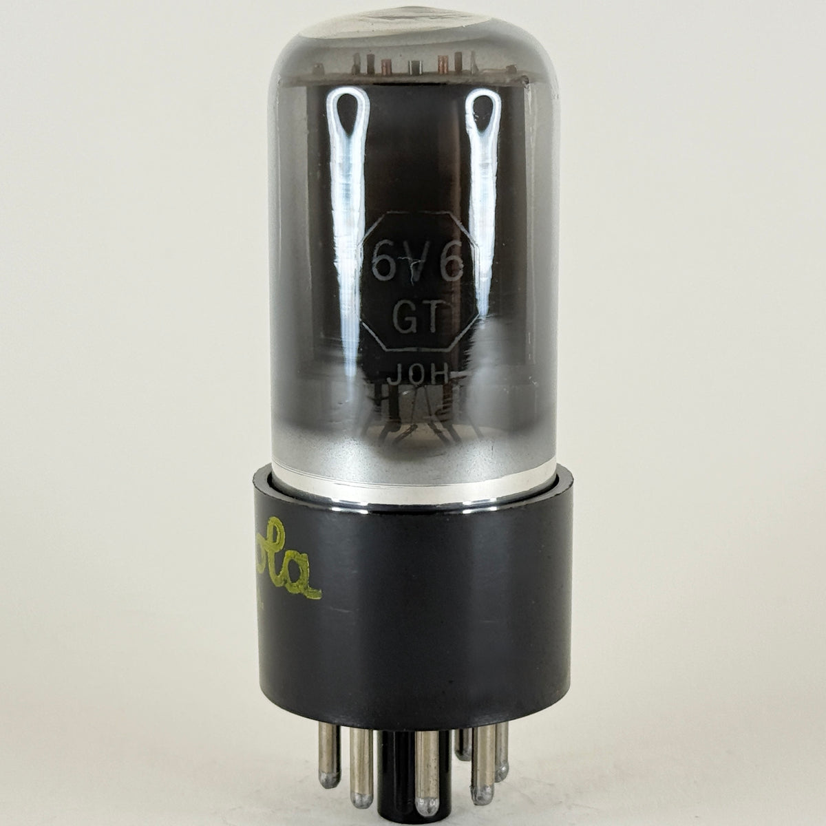 (1) Tested Motorola 6V6GT Tube Smoked Glass D Foil Getter Code 113 Sylvania EIA