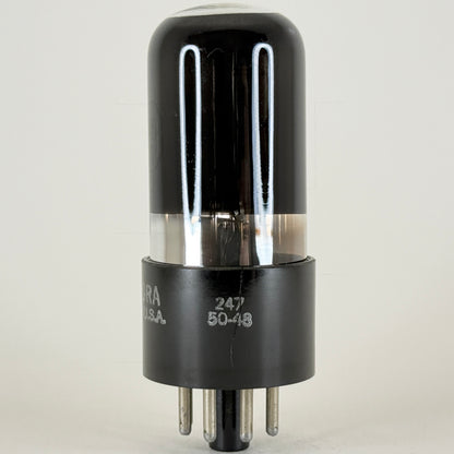 (1) Tested Sonora 6V6GT Tube Black Glass Black Plate Date Code 50-48 RCA EIA