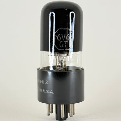 (1) Tested Delco 6V6GT Tube Tung Sol EIA Black Glass Black Plate D foil 341-3
