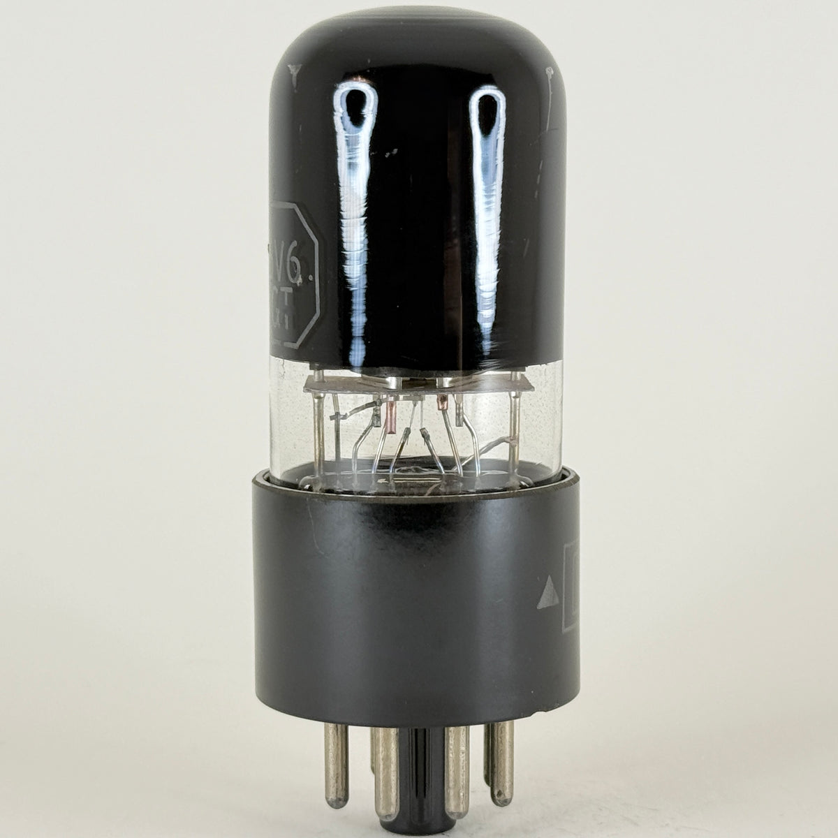(1) Tested Delco 6V6GT Tube Tung Sol EIA Black Glass Black Plate D foil 341-3