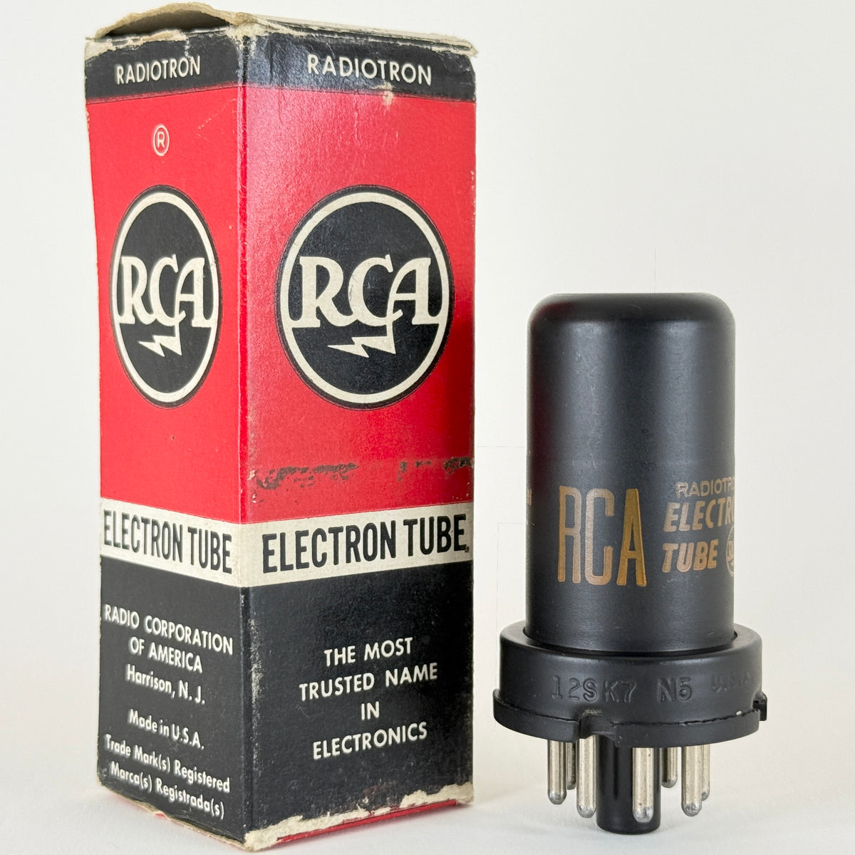 (1) Tested Strong RCA 12SK7 Tube with Box Date Code ND Pentode Vacuum Tube
