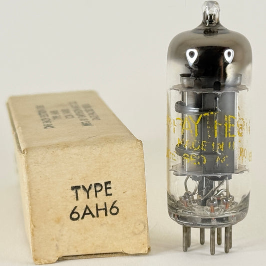 (1) Tested 1958 Raytheon 6AH6 Tube with Box Code 58-06 Amplifier Pentode Tube