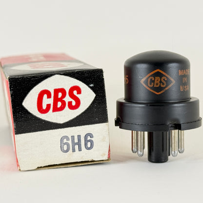 (1) Tested CBS 6H6 Tube with Box Date Code DD Twin Diode Vacuum Tube