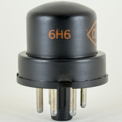 (1) Tested CBS 6H6 Tube with Box Date Code DD Twin Diode Vacuum Tube