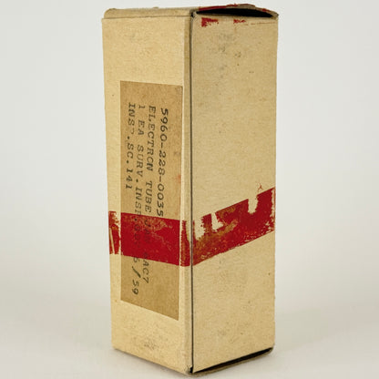 (1) Tested 1959 GE JAN 6AC7 Tube VT-112 with Box Code 73H5 Mil Spec Vacuum Tube