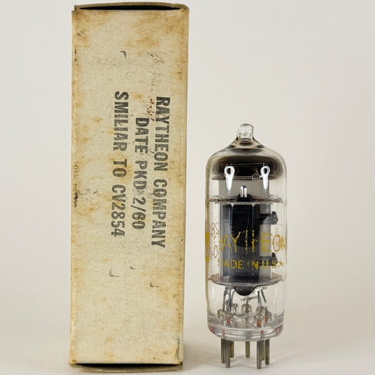 (1) Tested 1960 Raytheon 6AN5 Tube with Box Code 60-09 Power Pentode Vacuum Tube
