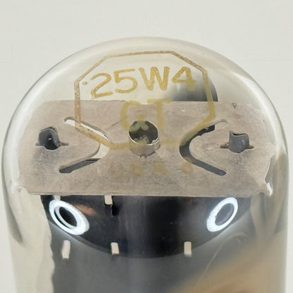 (1) Tested Tung Sol 25W4GT Tube with Box Code MW3 Half Wave Vacuum Rectifier