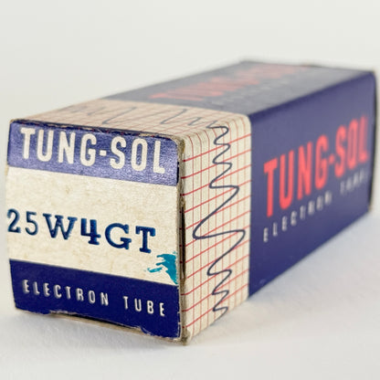 (1) Tested Tung Sol 25W4GT Tube with Box Code MW3 Half Wave Vacuum Rectifier