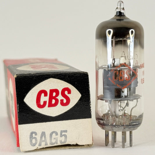 (1) Tested CBS 6AG5 Tube with Box Code 60-08 Sharp Cutoff Pentode Vacuum Tube