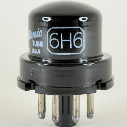 (1) Tested GE 6H6 Tube with Box Code KU General Electric Twin Diode Vacuum Tube