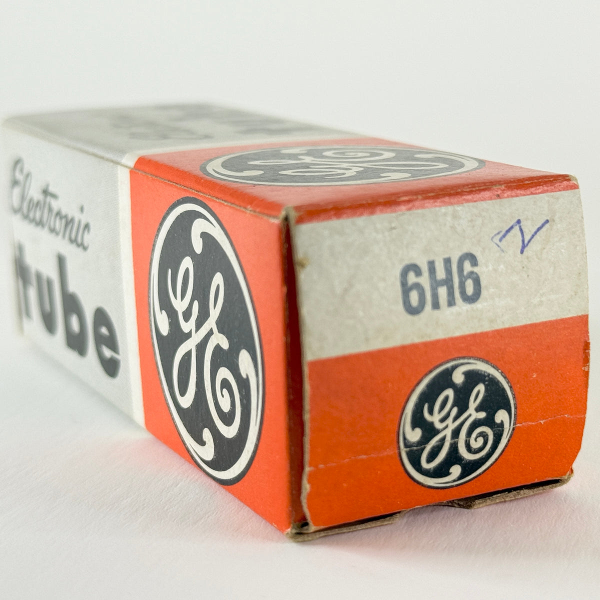 (1) Tested GE 6H6 Tube with Box Code KU General Electric Twin Diode Vacuum Tube