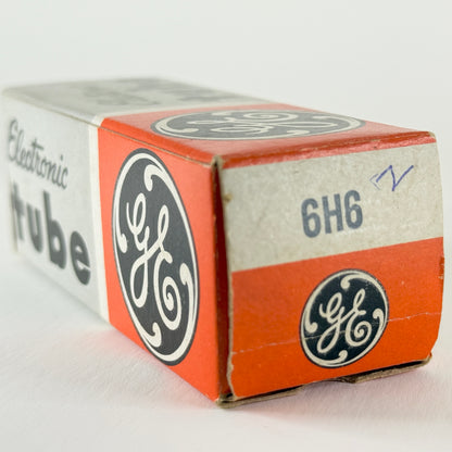 (1) Tested GE 6H6 Tube with Box Code KU General Electric Twin Diode Vacuum Tube