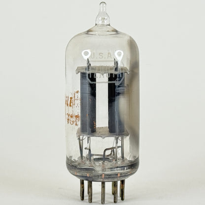 (1) Tested RCA 12AU7A Tube Gray Plates Side Square Getter 12AU7 Dual Triode (c)