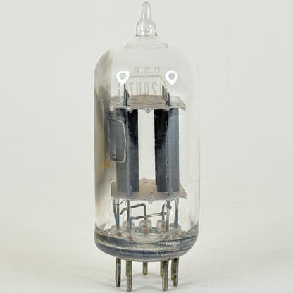 (1) Tested RCA 12AU7A Tube Side Square Getter Grey Plates 12AU7 Dual Triode (d)