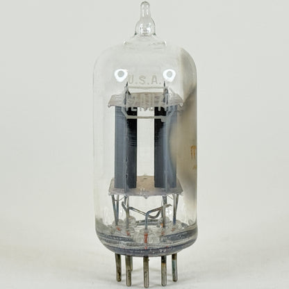 (1) Tested RCA 12AU7A Tube Side Square Getter Grey Plates 12AU7 Dual Triode (d)