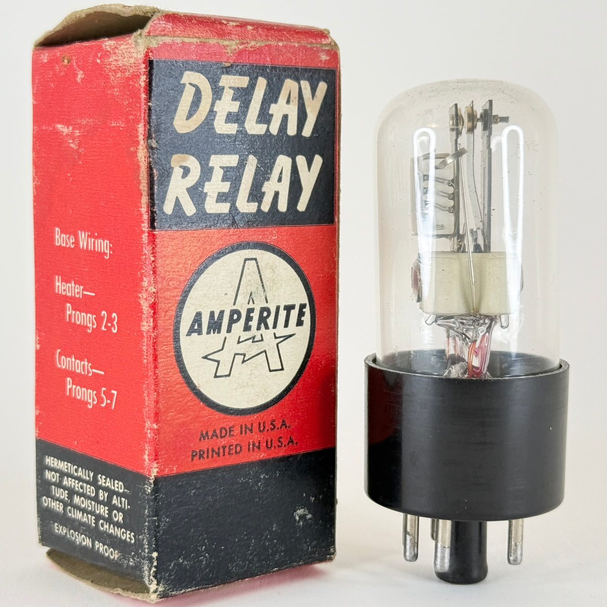 (1) Amperite 115N0120 Delay Relay Tube with Original Box Thermal Time Delay (a)