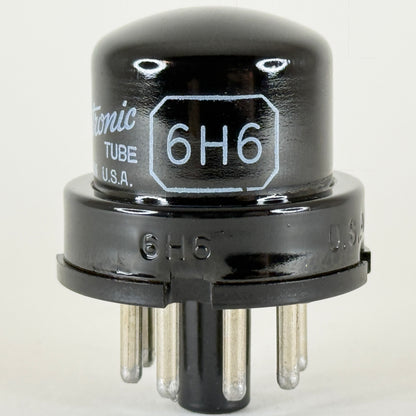 (1) Tested GE 6H6 Tube with Box Code HZ General Electric Twin Diode Tube (a)