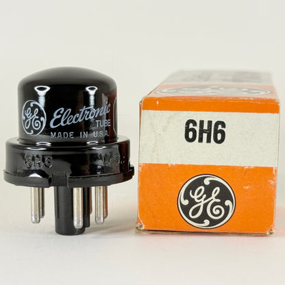 (1) Tested GE 6H6 Tube and Box Code HZ General Electric Twin Diode Tube (b)
