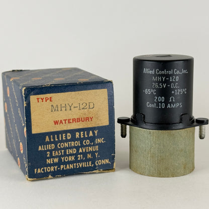 (1) NOS Allied Control Relay MHY-12D with Original Box 26.5 Volts 200 Ohms (a)
