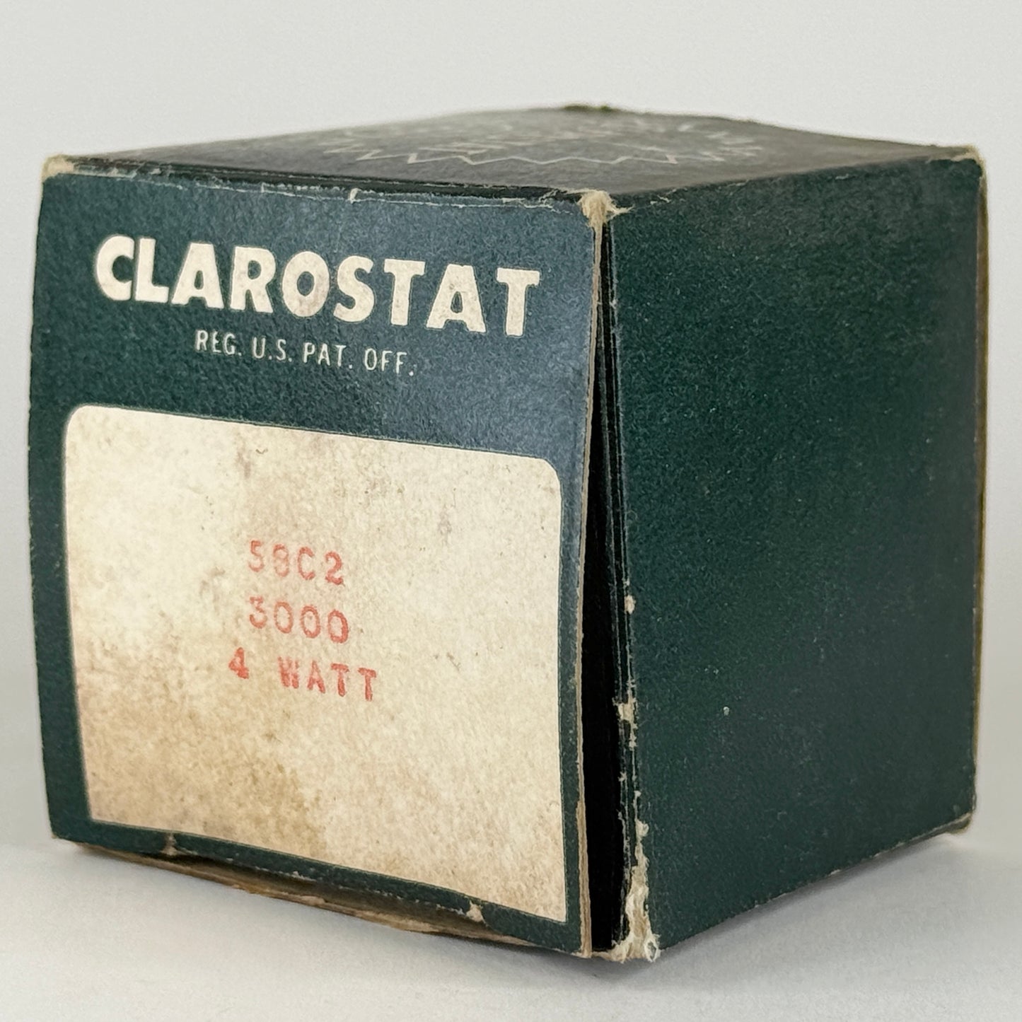 (1) NOS Clarostat 58C2-3K 3K Ohm 4 Watt Wirewound Variable Linear Potentiometer (a)