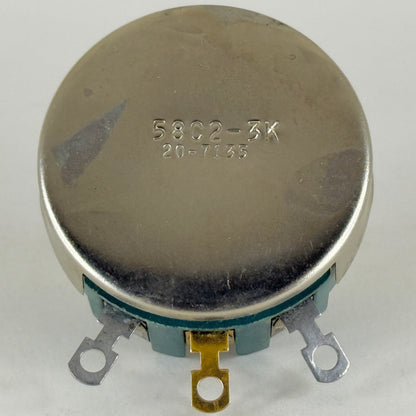 (1) NOS Clarostat 58C2 3K Ohm 4 Watt Wirewound Variable Linear Potentiometer (b)