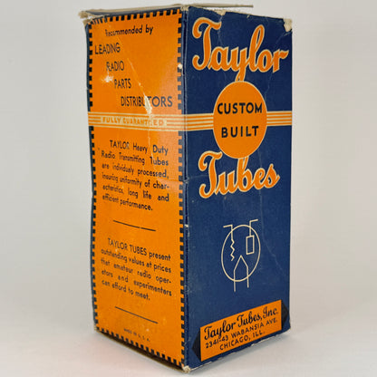 (1) Tested Taylor 866 JR Tube Half Wave Vapor Rectifier Tube with Original Box and Paperwork