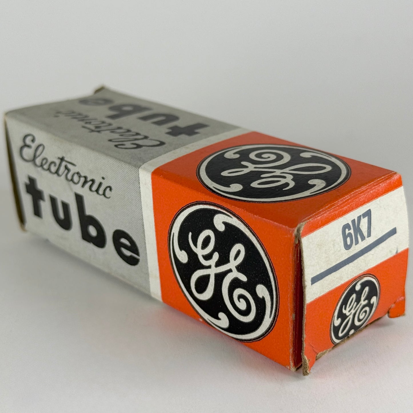 (1) Tested GE 6K7 Tube with Box Date Code XX Red Letters General Electric