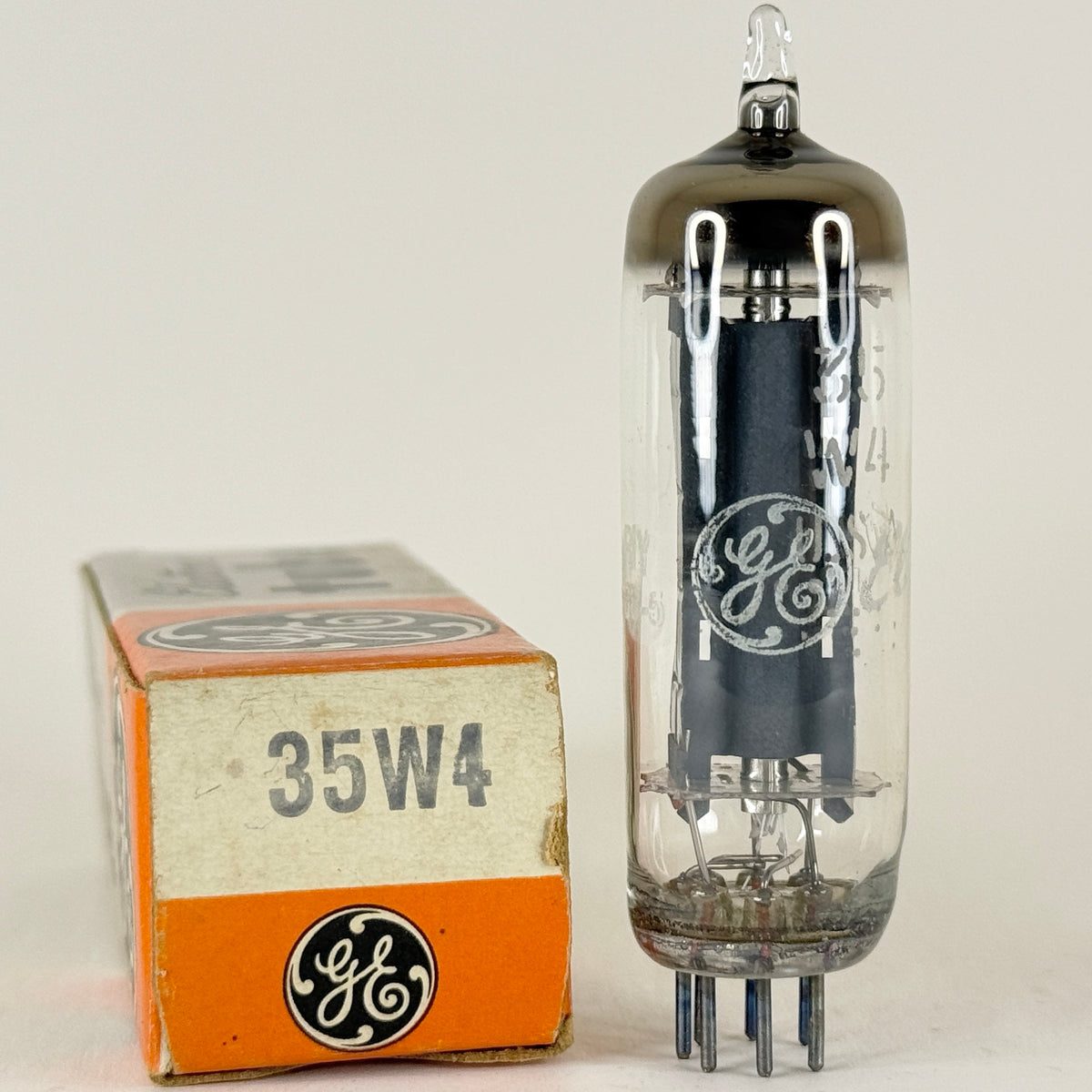 (1) Tested GE 35W4 Tube with Box Code RY Half Wave Rectifier Vacuum Tube