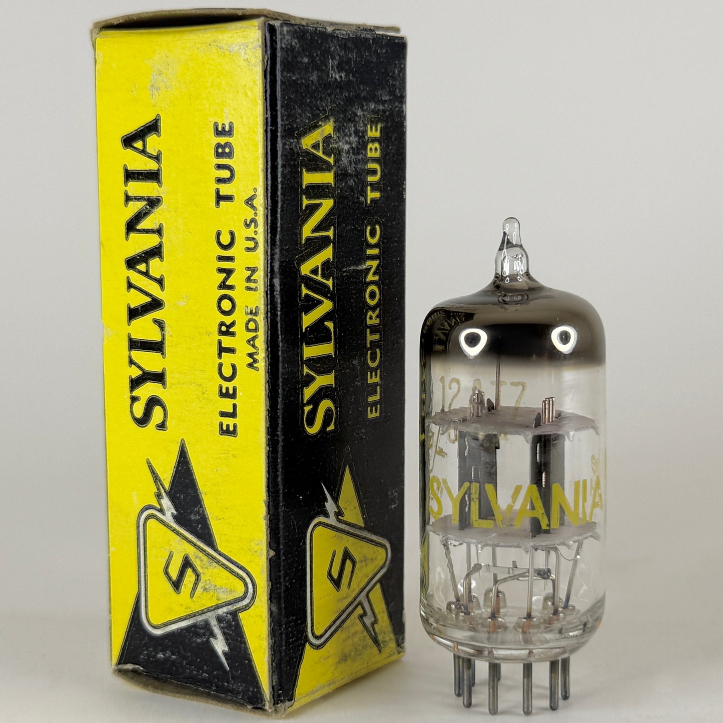 (1) Tested Sylvania 12AT7 Tube with Box Code be JRH Twin Triode Vacuum Tube