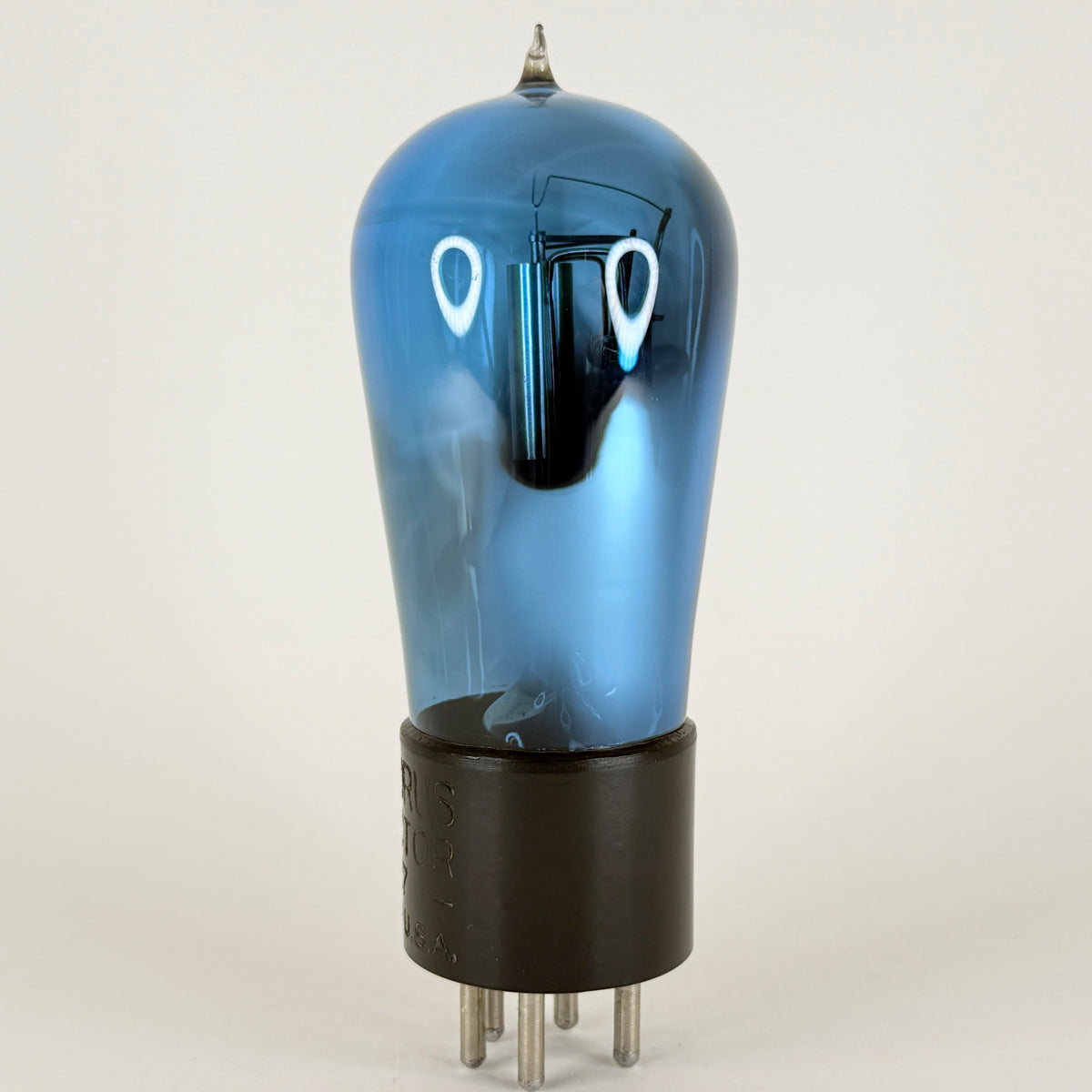 (1) Tested Arcturus 127 Tube Tipped Glass Type 27 Tube Arcturus Blue Triode (c)