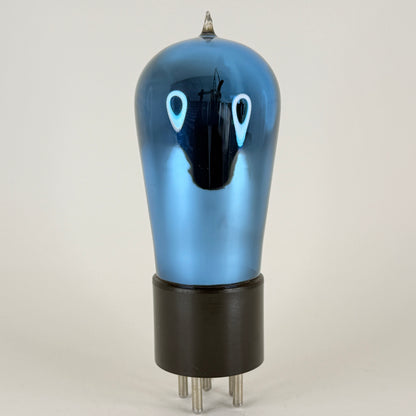 (1) Tested Arcturus 127 Tube Tipped Glass Type 27 Tube Arcturus Blue Triode (c)