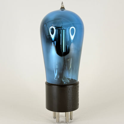 (1) Tested Arcturus 127 Tube Tipped Glass Type 27 Tube Arcturus Blue Triode (c)