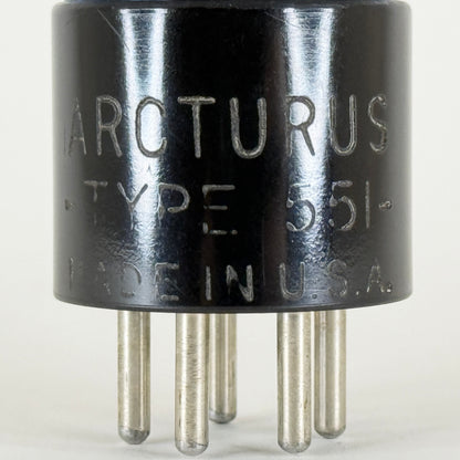 (1) Tested Very Strong Arcturus Type 51 Tube Blue Arcturus 551 Tube Tetrode (c)