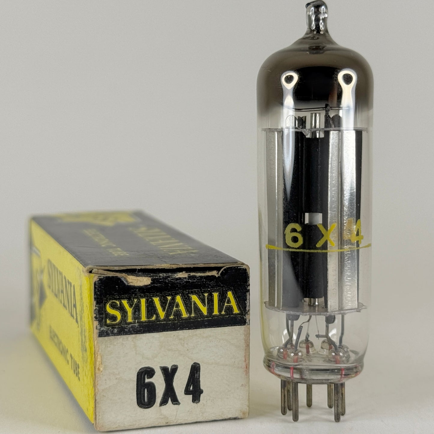 (1) Tested Sylvania 6X4 Tube with Box Sylvania Full Wave Rectifier Tube