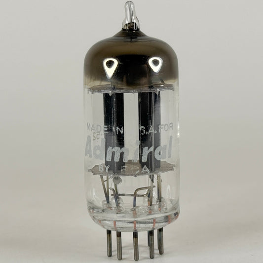 (1) Tested Admiral 12AX7 Tube Wide Black Plates Date Code 57-52 12AX7 Tube