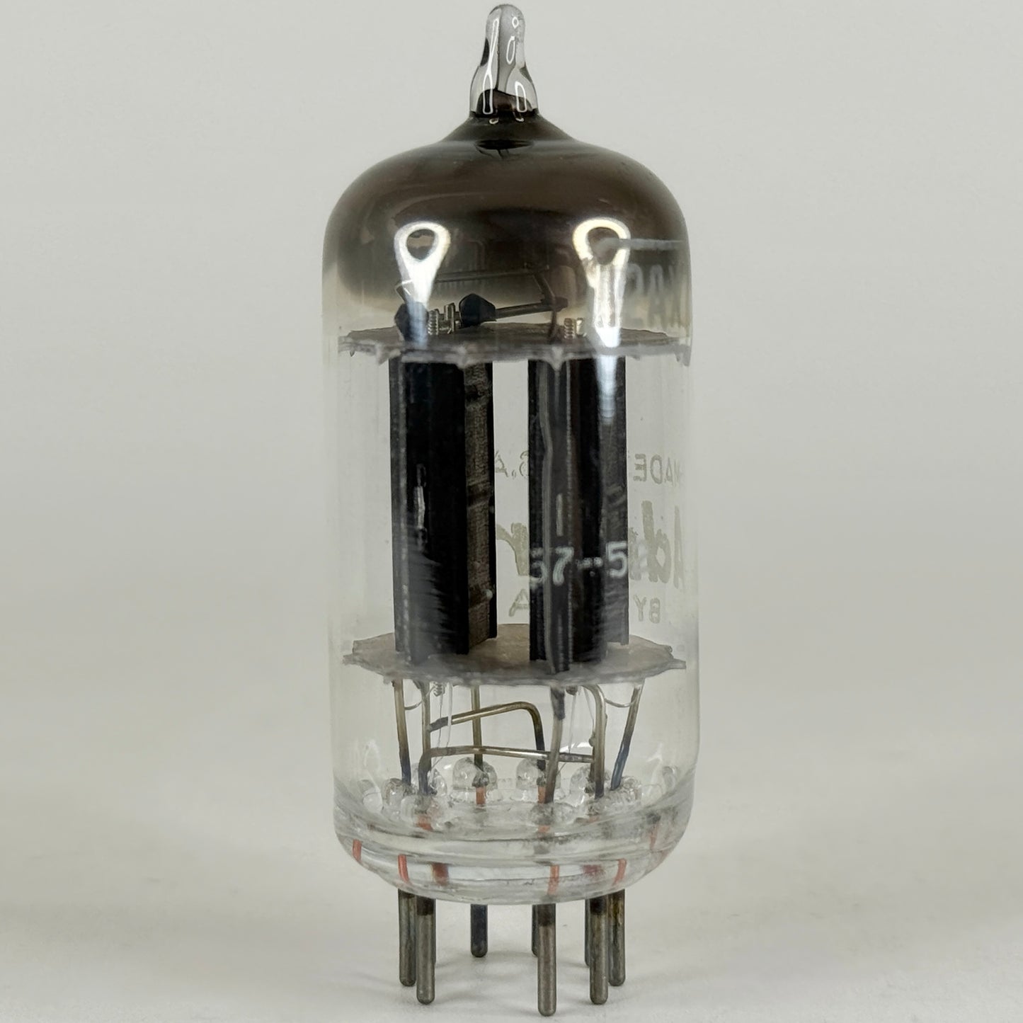 (1) Tested Admiral 12AX7 Tube Wide Black Plates Date Code 57-52 12AX7 Tube