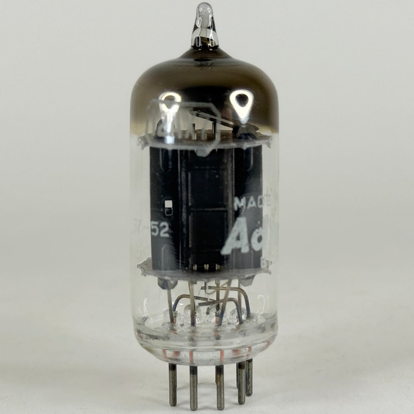 (1) Tested Admiral 12AX7 Tube Wide Black Plates Date Code 57-52 12AX7 Tube