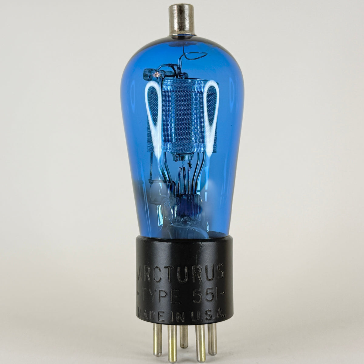 (1) Tested Very Strong Arcturus 551 Tube Blue Arcturus Type 51 Tube Tetrode (e)