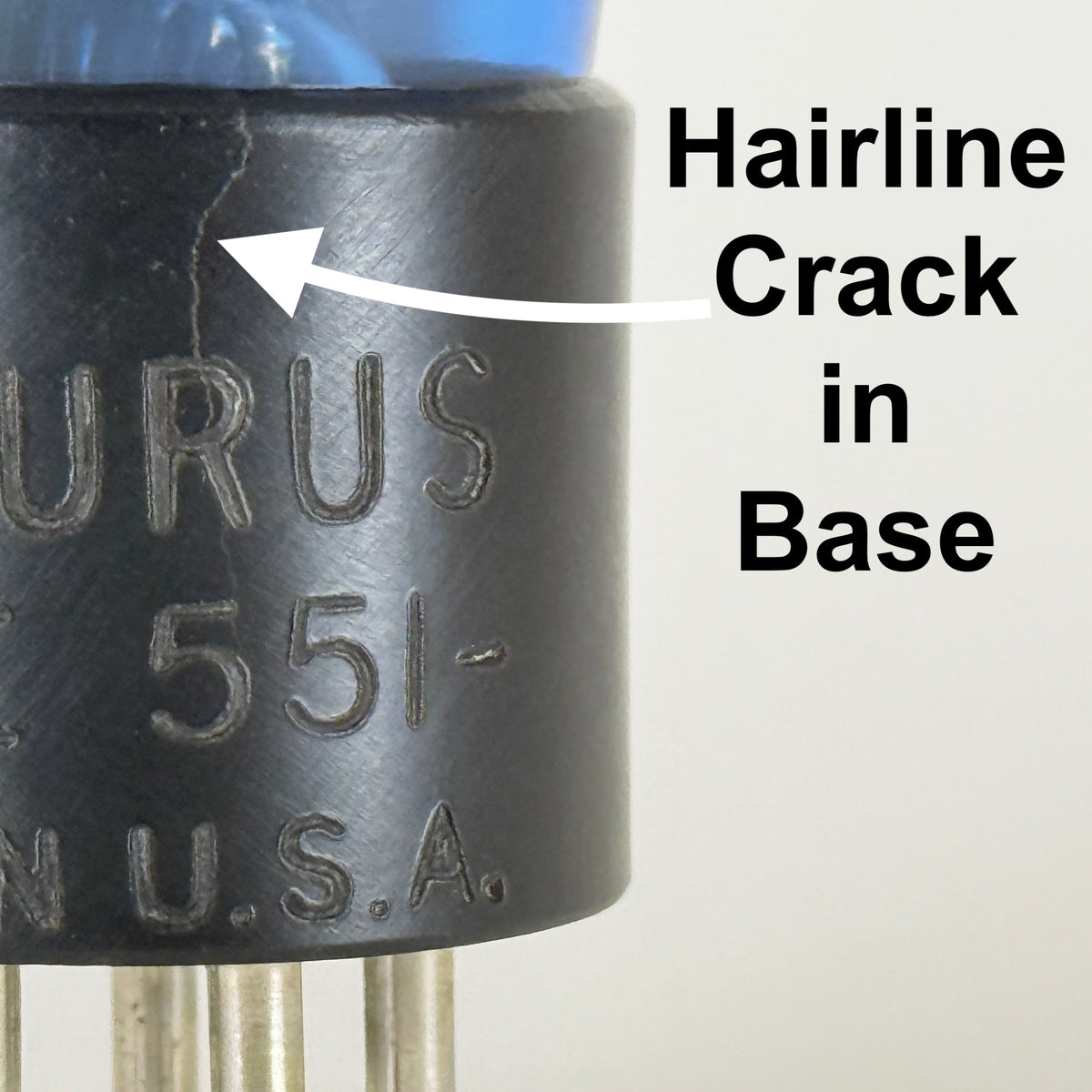 (1) Tested Very Strong Arcturus 551 Tube Blue Arcturus Type 51 Tube Tetrode (e)
