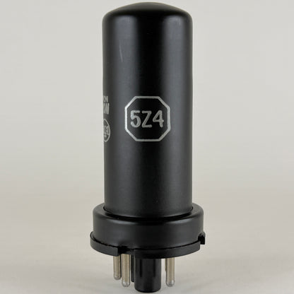 (1) Tested Balanced RCA 5Z4 Tube Code 6-13 Black Metal Full Wave Rectifier (a)